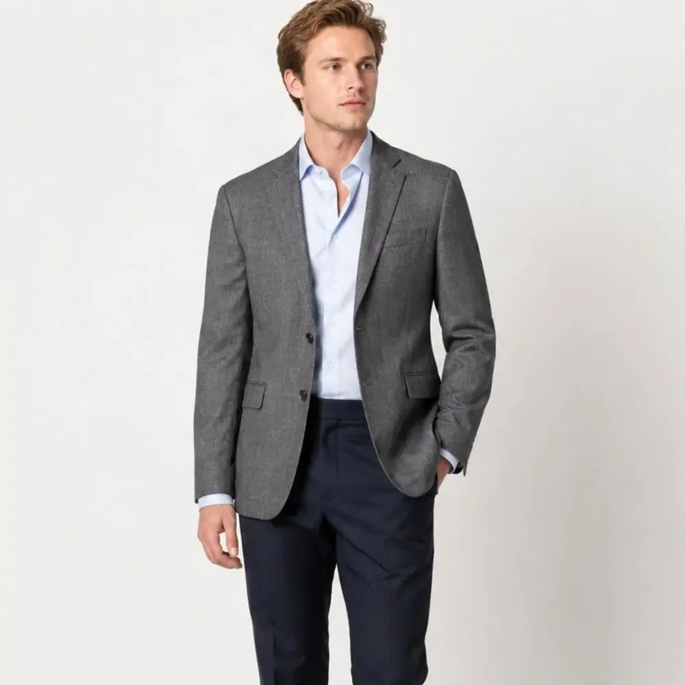 J.Crew Ludlow Blazer Jacket Gray tollegno 1900 Italian Worsted wool 38R